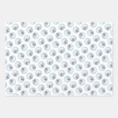 ビコンフリーステ絵を描ネリフェ白可愛いドッグアート ラッピングペーパーシート (正面2)
