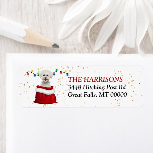 ビコンフリースドッグイン抱き枕差出人住所 ラベル (インサイチュ)