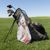 ビコンフリースドッグウィンターワンダーランドクリスマスジョイ ゴルフタオル (グリーン)