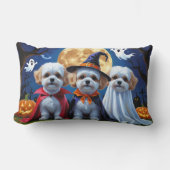 ビコンフリースドッグスパンプキンハロウィンおもしろい ランバークッション (正面)