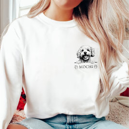 ビコンフリースドッグハンドスケッチ パーソナライズされた スウェットシャツ