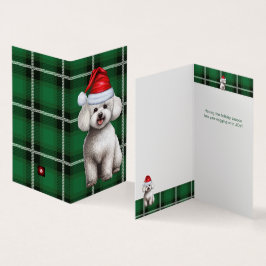 ビコンフリースドッグホリディグリーンプレイドクリスマス
