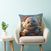 ビコンフリースドッグローラーコースタークリスマス クッション (椅子)