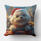 ビコンフリースドッグローラーコースタークリスマス クッション (正面)