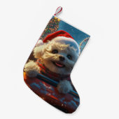 ビコンフリースドッグローラーコースタークリスマス スモールクリスマスストッキング (正面 (吊り時))