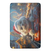 ビコンフリースドッグローラーコースタークリスマス バスマット (正面縦)