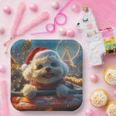 ビコンフリースドッグローラーコースタークリスマス ペーパープレート (パーティー)