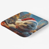 ビコンフリースドッグローラーコースタークリスマス ペーパープレート (傾斜あり)