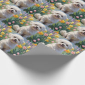 ビコンフリースドッグ春の花絵を描ズ ラッピングペーパー (角)