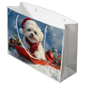 ビコンフリースドッグ雪のクリスマス ラージペーパーバッグ (裏面アングル)