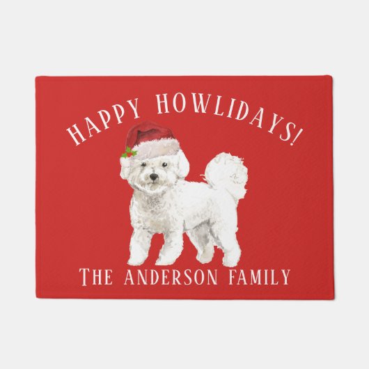 ビコンフリースハッピーハウリデイズクリスマス ドアマット (正面)