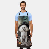 ビコンフリースパンプキンハロウィンホラー エプロン (着用した状態)