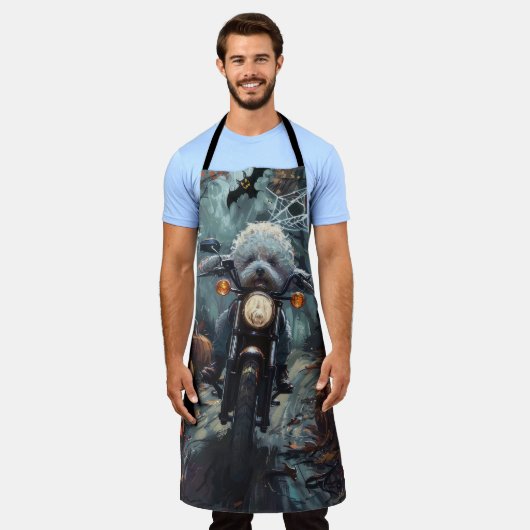 ビコンフリースライディングオートバイハロウィンホラー エプロン (着用した状態)