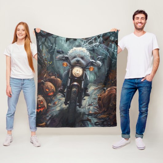 ビコンフリースライディングオートバイハロウィンホラー フリースブランケット (インサイチュ)