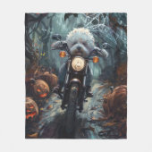 ビコンフリースライディングオートバイハロウィンホラー フリースブランケット (正面)