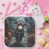 ビコンフリースライディングオートバイハロウィンホラー ペーパープレート (パーティー)