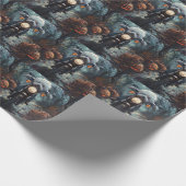 ビコンフリースライディングオートバイハロウィンホラー ラッピングペーパー (角)