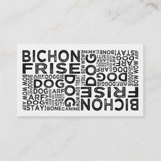 ビコンフリーズタイポグラフィ 名刺 (正面)