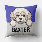 ビコンフリーズパーソナライズされたかわいい子犬の恋人 クッション (裏面)