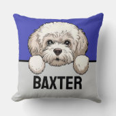 ビコンフリーズパーソナライズされたかわいい子犬の恋人 クッション (正面)
