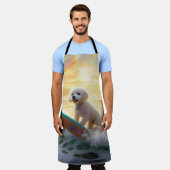 ビコンフリーズビーチ絵画サーフィン エプロン (着用した状態)