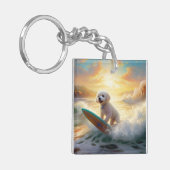 ビコンフリーズビーチ絵画サーフィン キーホルダー (正面左)