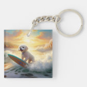 ビコンフリーズビーチ絵画サーフィン キーホルダー (裏面)