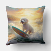 ビコンフリーズビーチ絵画サーフィン クッション (裏面)