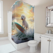 ビコンフリーズビーチ絵画サーフィン シャワーカーテン (インサイチュ)
