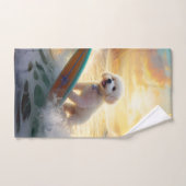 ビコンフリーズビーチ絵画サーフィン バスタオルセット (ハンドタオル)