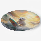 ビコンフリーズビーチ絵画サーフィン ペーパープレート (アングル)