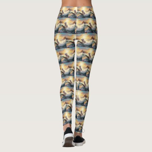 ビコンフリーズビーチ絵画サーフィン レギンス (裏面)