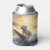 ビコンフリーズビーチ絵画サーフィン 缶クーラー (缶正面)