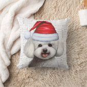 ビコンフリーズ犬の水色クリスマス クッション (ブランケット)