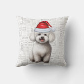 ビコンフリーズ犬の水色クリスマス クッション (裏面)