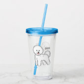 ビコンフリーズ犬の漫画イラストレーション アクリルタンブラー (裏面)