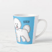 ビコンフリーズ犬の漫画イラストレーション カフェラテマグ (右)