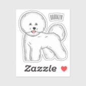 ビコンフリーズ犬の漫画イラストレーション シール (シート)