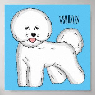 ビコンフリーズ犬の漫画イラストレーション ポスター