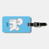 ビコンフリーズ犬の漫画イラストレーション ラゲッジタグ (正面横)