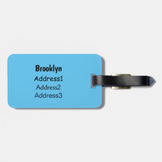 ビコンフリーズ犬の漫画イラストレーション ラゲッジタグ (裏面横)