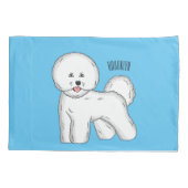 ビコンフリーズ犬の漫画イラストレーション 枕カバー (裏面)