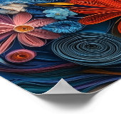 ビコンフリーズ紙クイリングアートドッグポートレート ポスター (角)