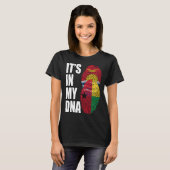 ビサウ・ギニアとキリバス・ミックスDNA伝統国旗 Tシャツ (正面フル)