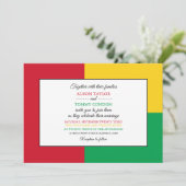 ビサウ・ギニア国旗、ギニアビサウ国結婚旗 招待状 (スタンド正面)