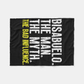 ビサベロ神話が影響を与える男クールおもしろい フリースブランケット (正面(横))