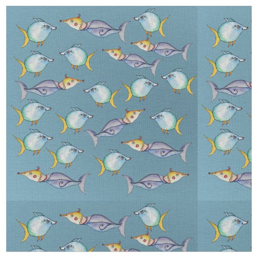 ビザレ魚 ファブリック (クローズアップ)