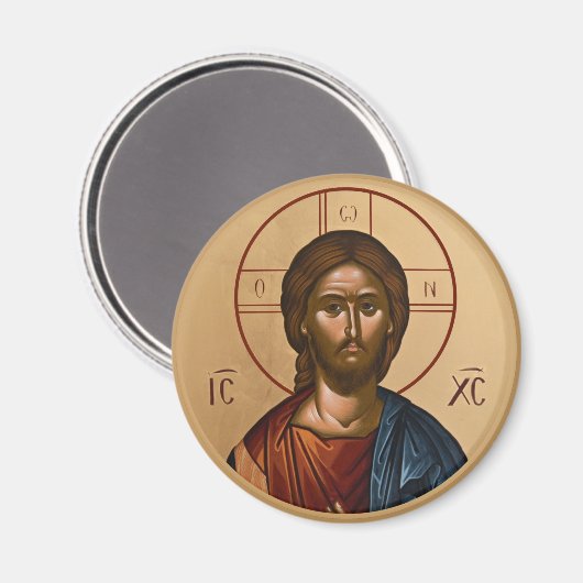 ビザンチンのキリスト教の正教会のアイコン：イエス・キリスト マグネット (正面/裏面)