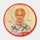 ビザンチンのキリスト教の正教会のアイコン：聖ニコラス マグネット (正面)