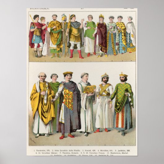 ビザンチンの法廷でドレス ポスター (正面)